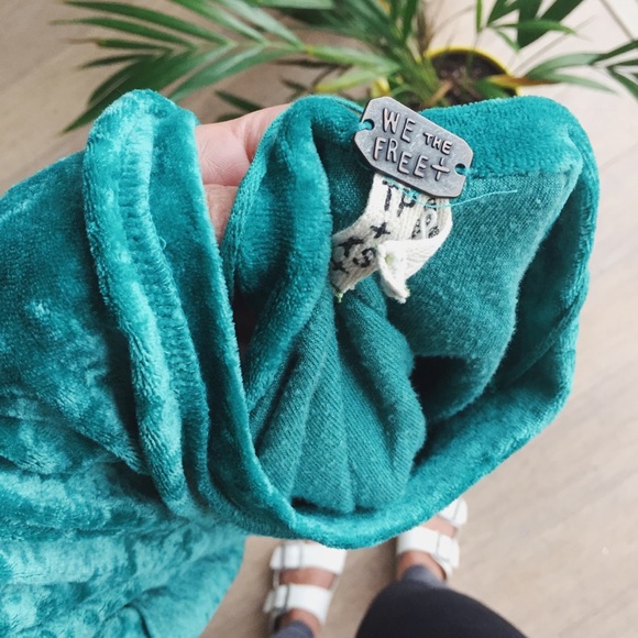 Free People Crushed Velvet Sweater - Picture 7 of 8